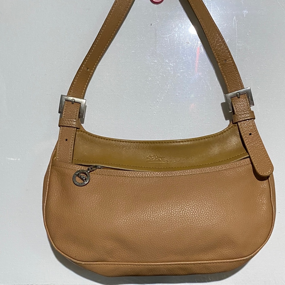 Longchamp Tan Leather Crossbody Bag